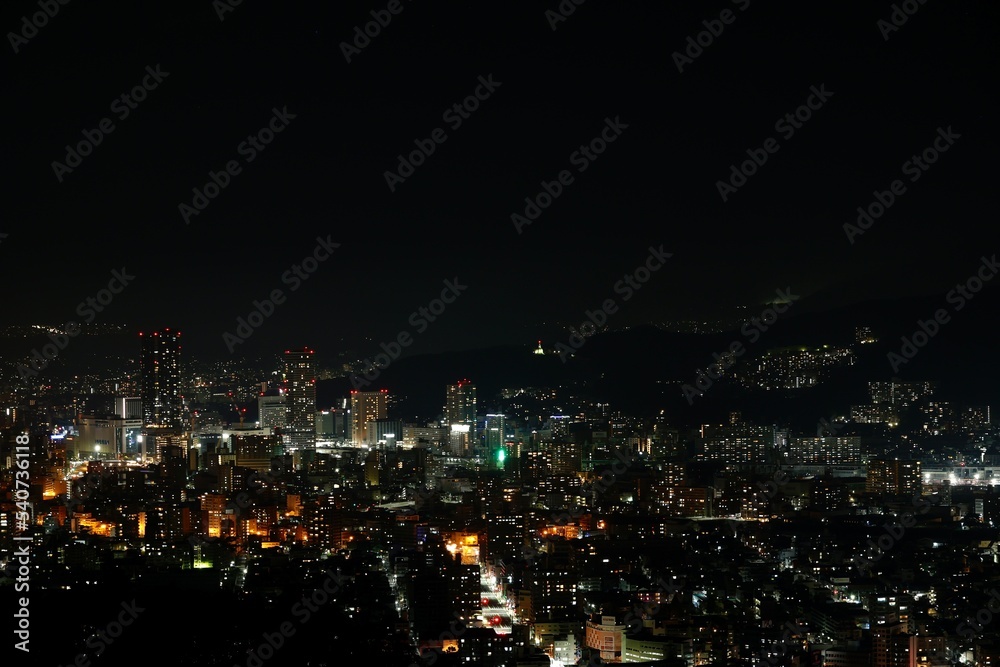 黄金山公園から見た広島市の夜景