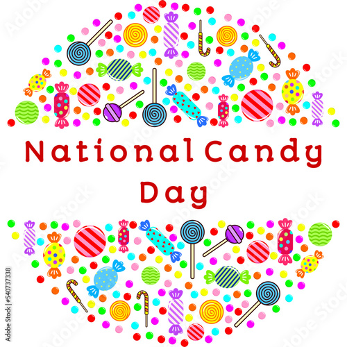 Vector graphic of national candy day good for national candy day celebration. Flat design. Flyer design. Flat illustration. 