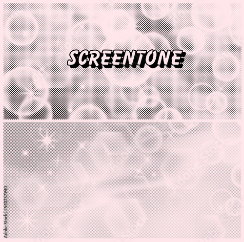 Screentone or halftone background for comics and manga design. 