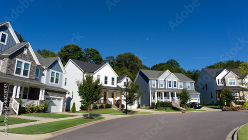 Street of large suburban homes