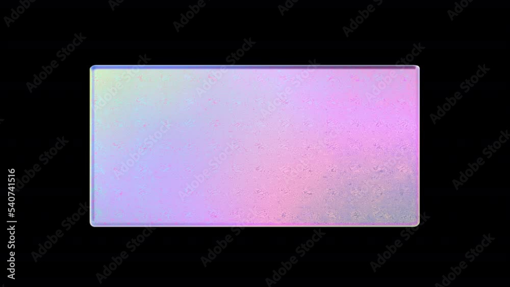 Abstract iridescent border motion graphic.