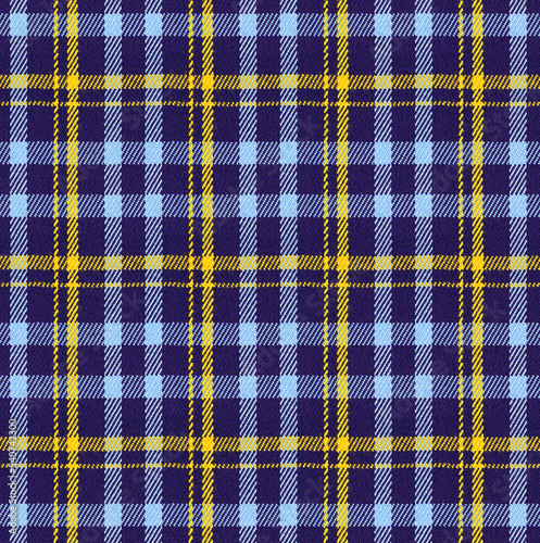 blue and yellow tartan checkered fabric pattern