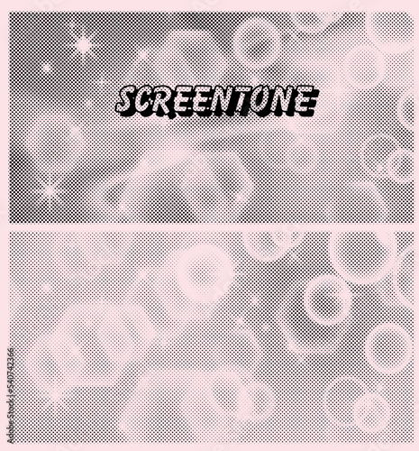 Screentone or halftone background for comics and manga design. 