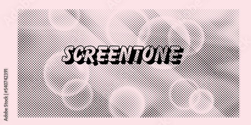 Screentone or halftone background for comics and manga design. 