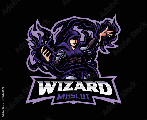 Dark magic mascot logo design
