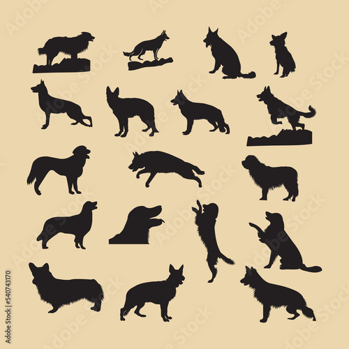 Dog Silhouette Vector Artwork. This is an eps file. 