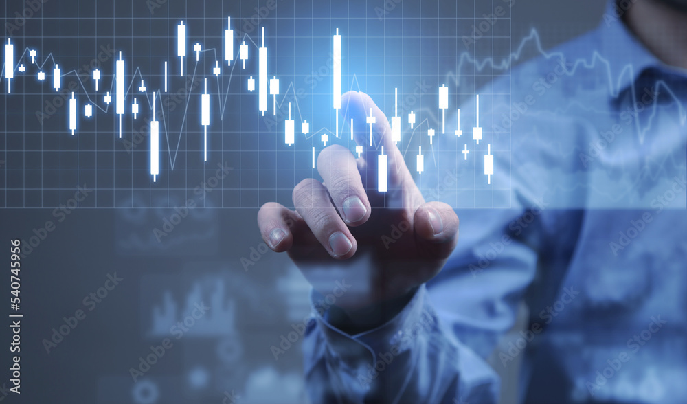 Trading graph. Internet, Technology. Financial concept Trading graph. Internet, Technology. Financial concept
