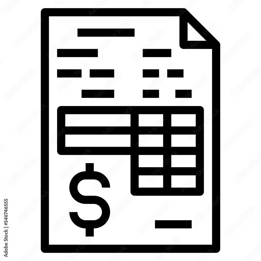 invoice line icon