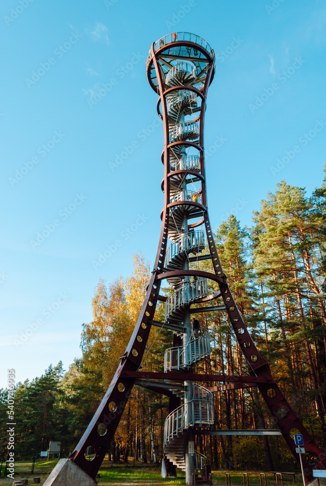 Labanoras Regional Park Tower, Lithuania. The highest observation tower ...