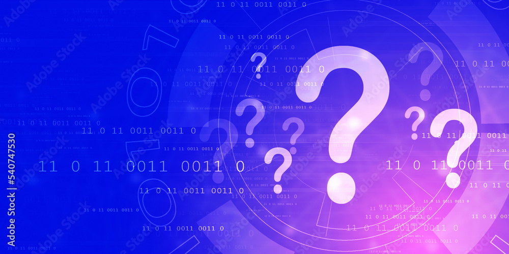 Obraz premium 2d illustration question mark background