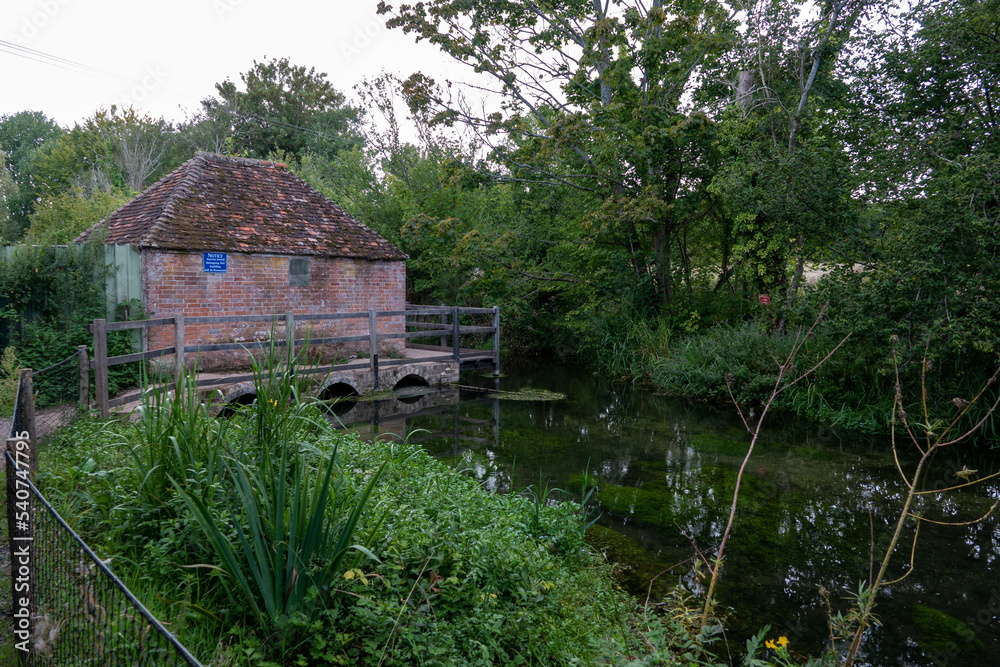 The Eel House astride the River Alre Alresford Hampshire England The Eel House astride the River Alre Alresford Hampshire England