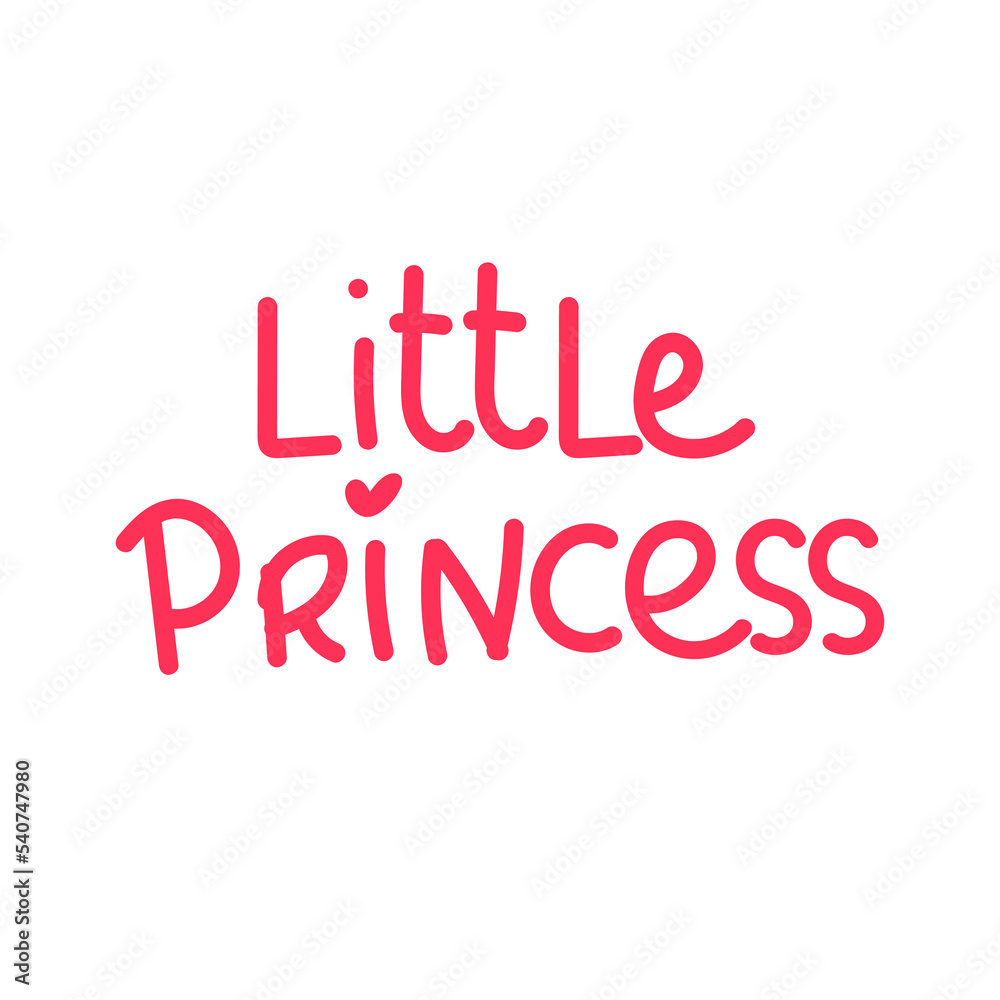 Princess pink title. Design element for girls