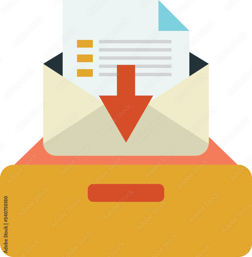Documents and drawers illustration in minimal style Documents and drawers illustration in minimal style
