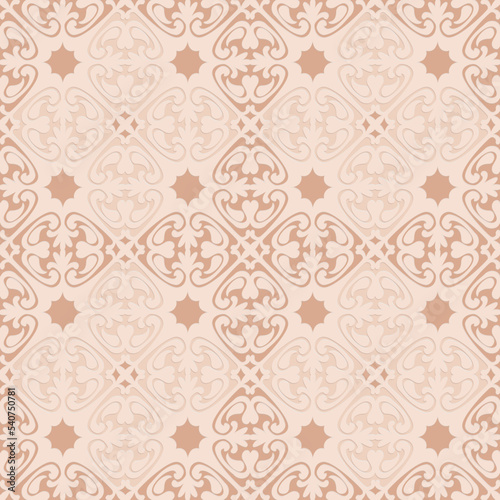 Beige arabic seamless pattern, elegant embossed background for design and decoration