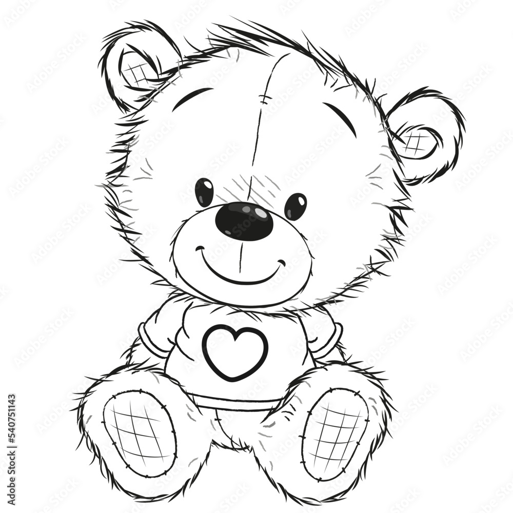 Naklejka premium Teddy bear isolated on a white background