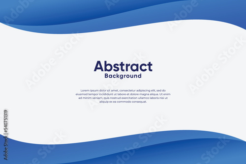 Modern abstract background with wavy or liquid concept. Gradient blue color.