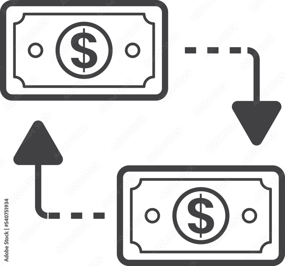 currency exchange illustration in minimal style currency exchange illustration in minimal style