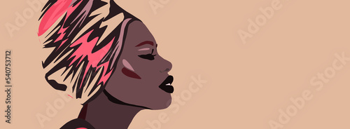 Obraz na plátně Love africa art. portrait woman black