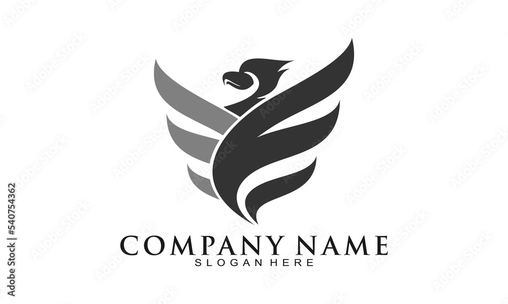 Eagle simple symbol vector logo Eagle simple symbol vector logo