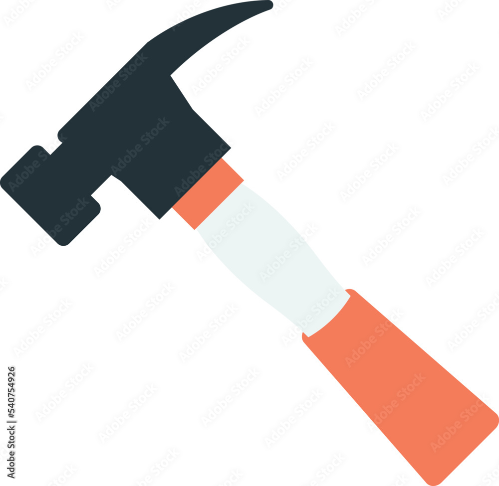 hammer illustration in minimal style hammer illustration in minimal style