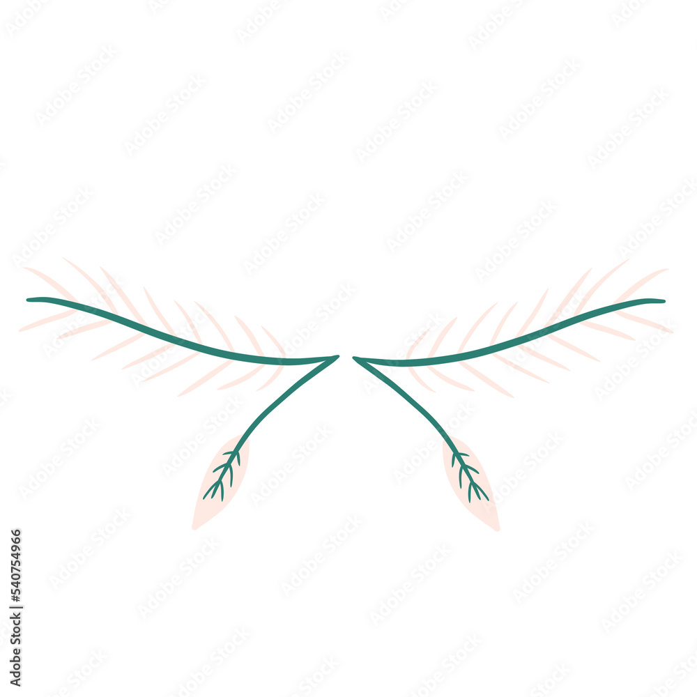 Obraz premium Green Retro Leaf
