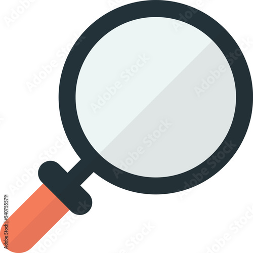 magnifying glass illustration in minimal style