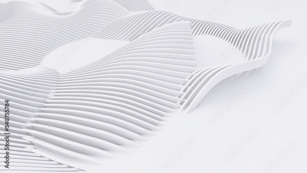 Abstract Curved Shapes. White Circular Background. Abstract Curved Shapes. White Circular Background.