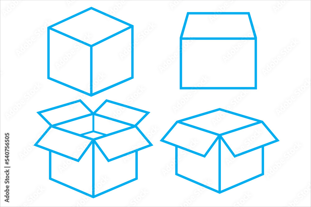 box icon vector illustration symbol, product packaging box icon vector illustration symbol, product packaging