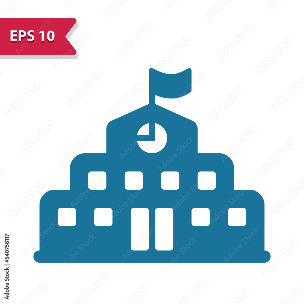 School building, college, high school vector icon School building, college, high school vector icon