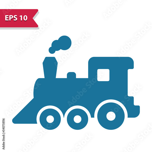 Locomotive, train, steam locomotive vector icon