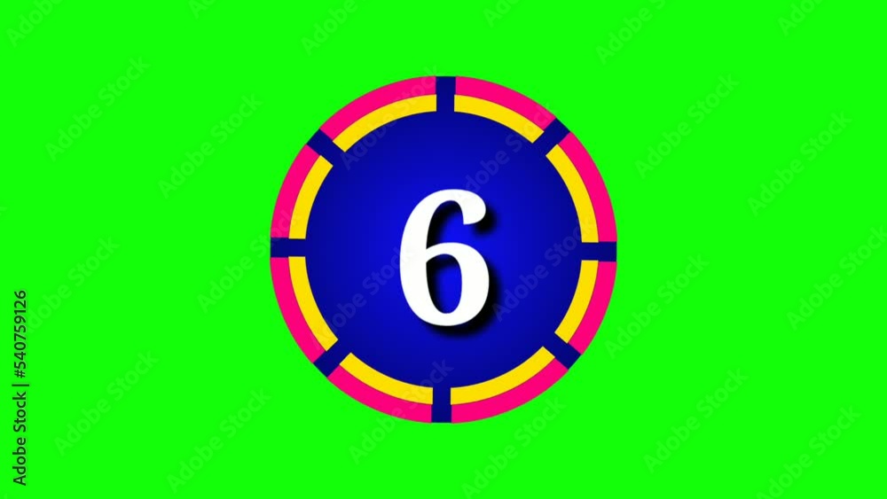 Green screen background of 10 to 1 countdown. Green screen background of 10 to 1 countdown.