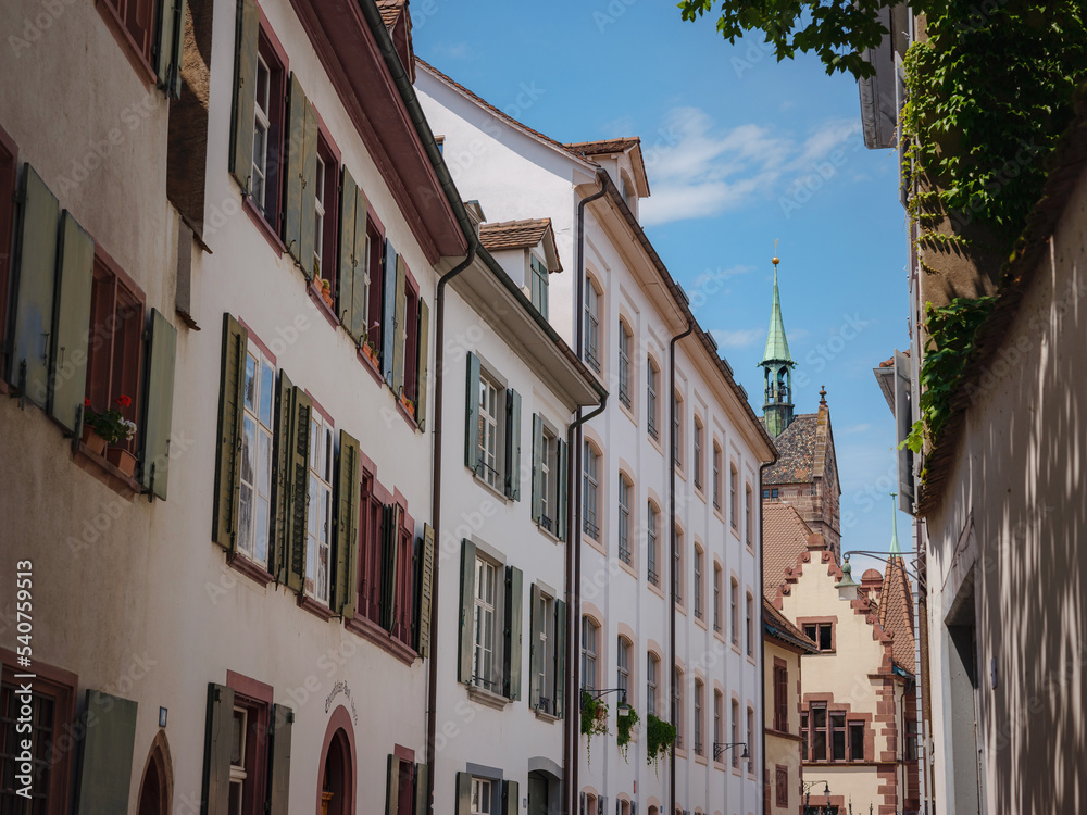 Buildings in the city centre of Basel , Switzerland