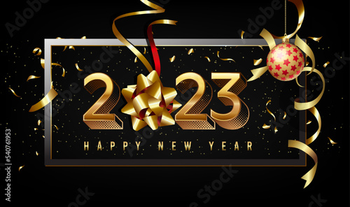 happy new year 2023 poster, banner, website design