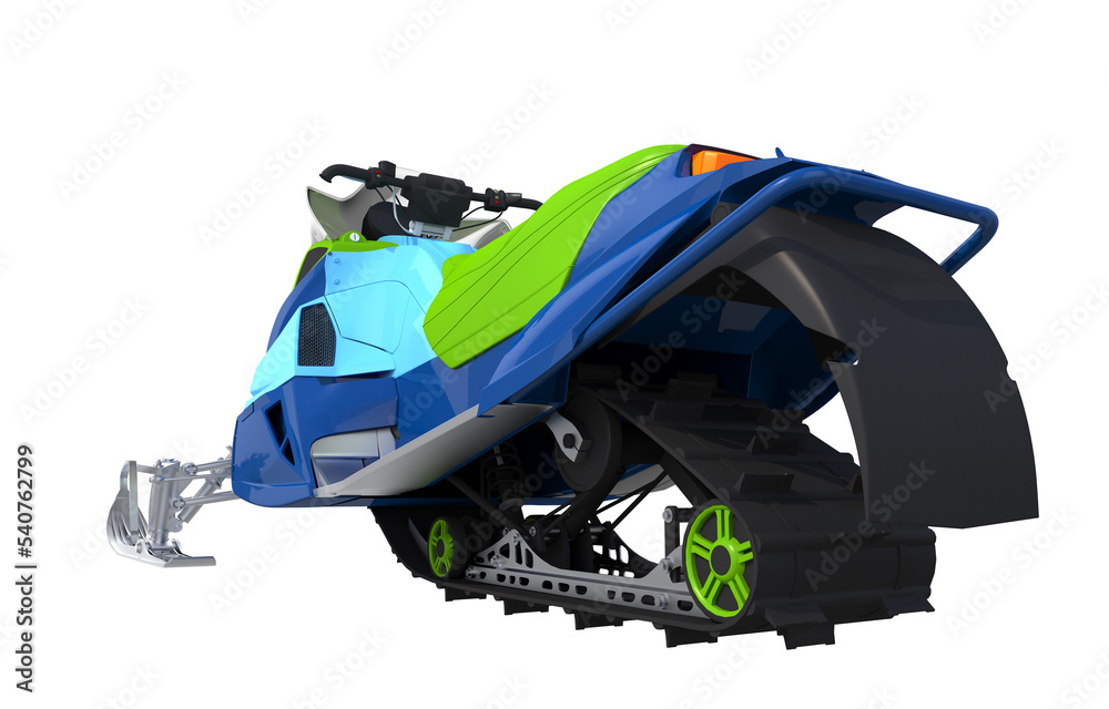 Colorful Snowmobile Rear View PNG Illustration. Colorful Snowmobile Rear View PNG Illustration.