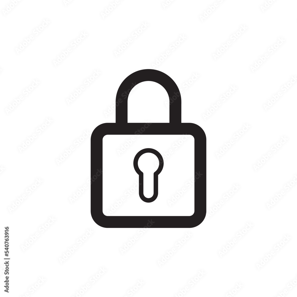 Padlock Icon Vector Illustration Style Padlock Icon Vector Illustration Style