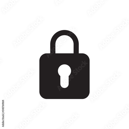 Padlock Icon Vector Illustration Style