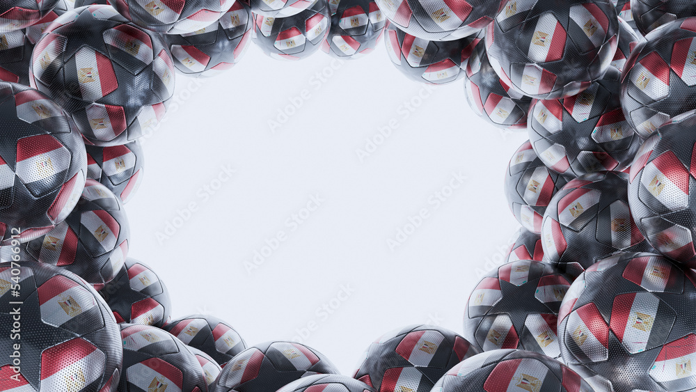 Casablanca, morocco, october 21, 2022, Soccer balls background with the