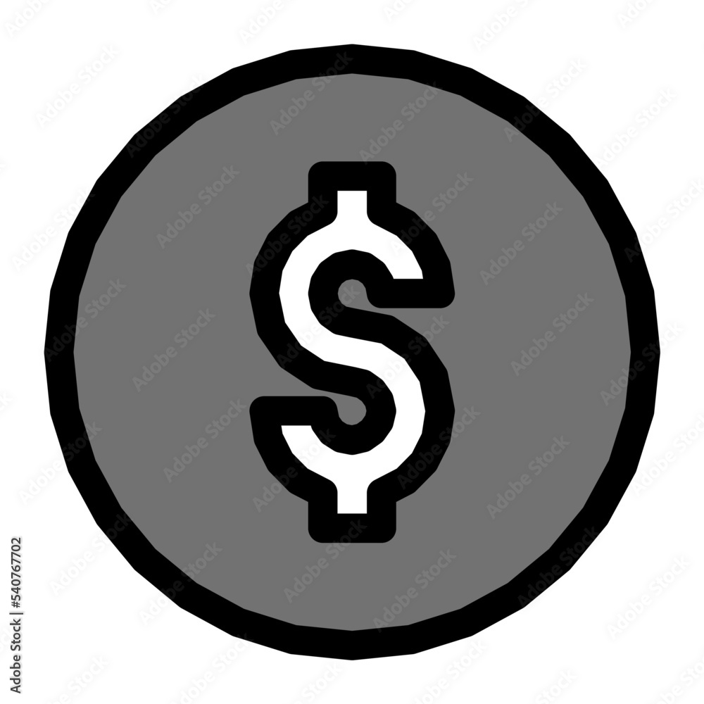 Dollar Coin Vector Icon Dollar Coin Vector Icon