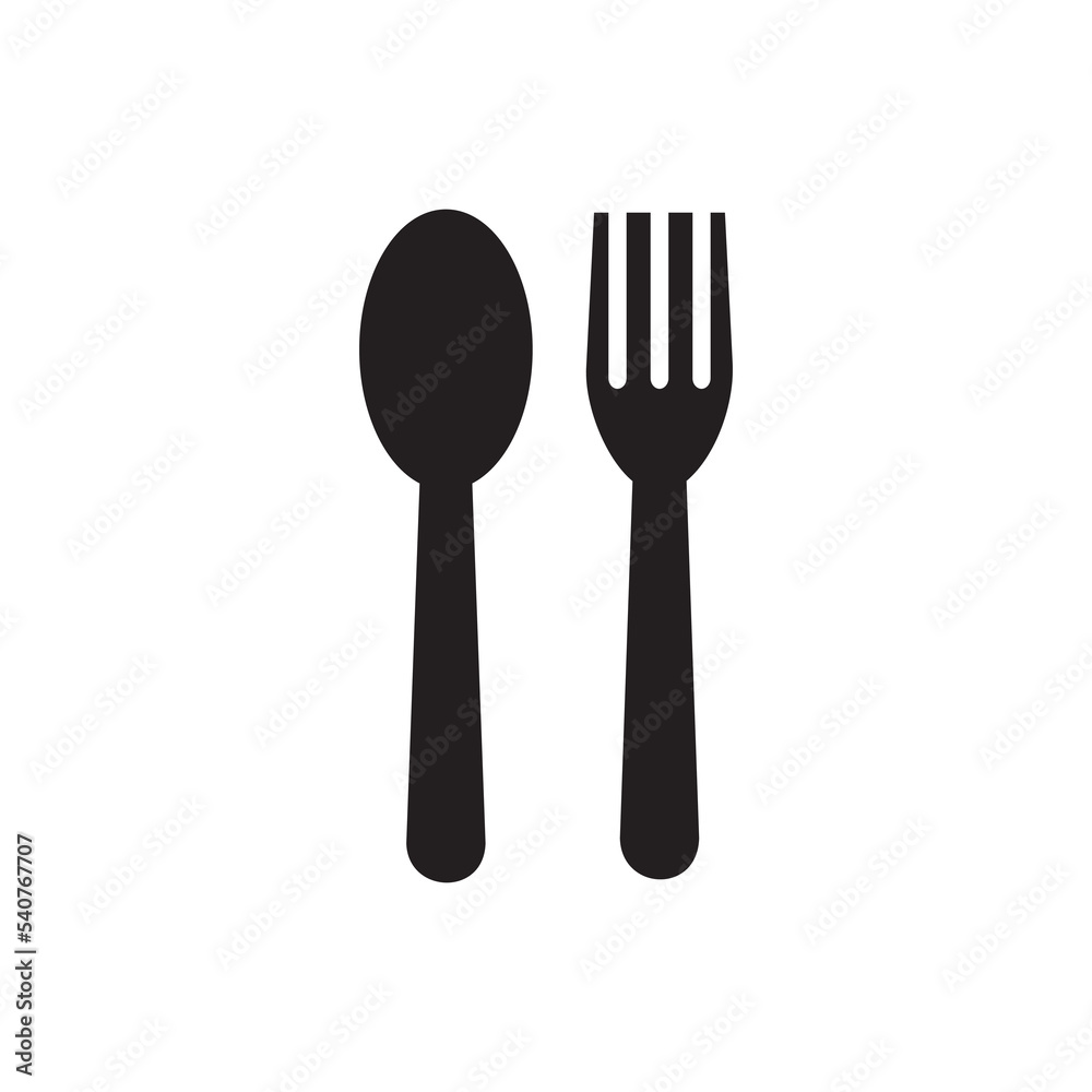 spoon and fork icon symbol spoon and fork icon symbol