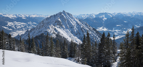Ebner Joch mountain and tirolean alps in winter photo