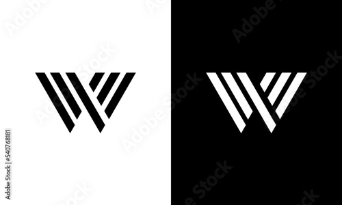 letter w abstract logo design photo