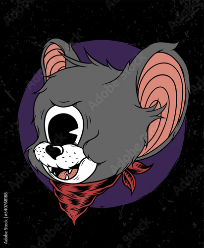 Monster mouse illustration design concepts
