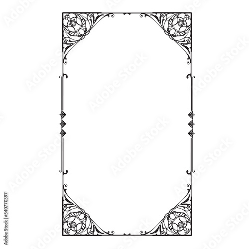 Frame, in the style of an ornament, Vector illustration eps 10, Art.	