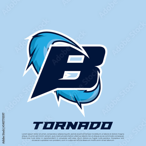 B Letter Esport gamer logo editable text effect, rgb and neon text style, badge logo esport