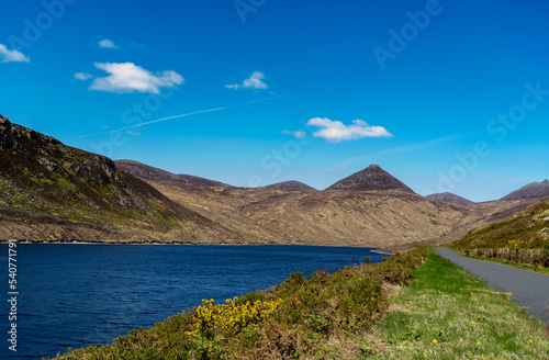 The Mourne mountains looking along the Silent Valley Reservoir
