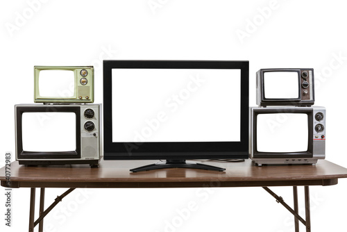 Modern and vintage televisi...