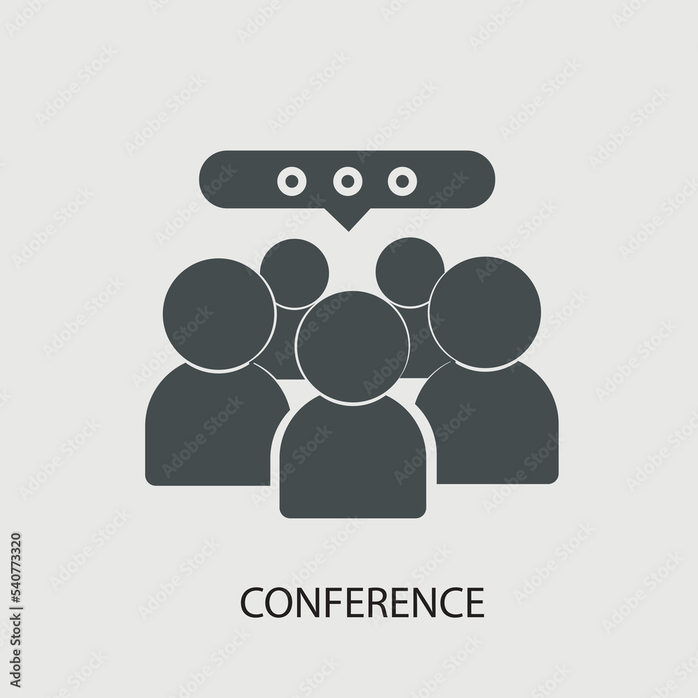 Conference vector icon illustration sign Conference vector icon illustration sign