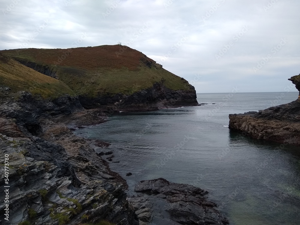 View to sea at Boscastle bay