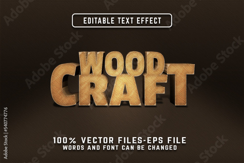 Wood 3d Realistic Eps Text Effect