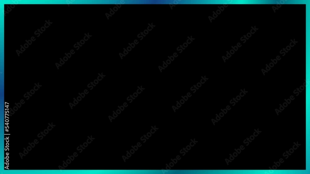Looping Transparent Blue Light Gradient Frame Animation Video Overlay